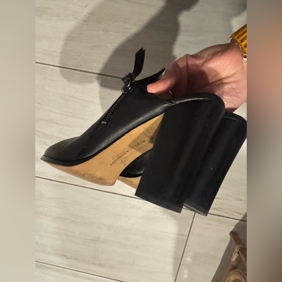 REBECCA MINKOFF Aidan Leather Point-toe Block-heel Mules In Black - Picture 8 of 8